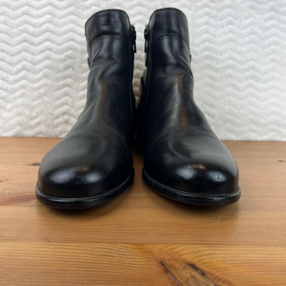 La Canadienne Womens SHARON Ankle Boots Waterproof Black Leather Size 8M - Picture 4 of 15
